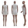 CM.YAYA Women Lace Up Side Hollow Out Dresses
