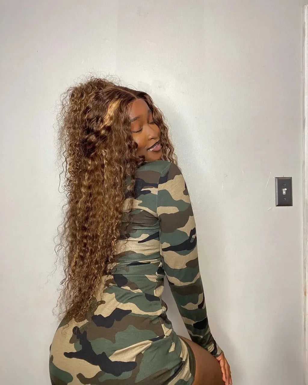 250% Highlight Ombre Human Hair Wig Glueless Preplucked Human